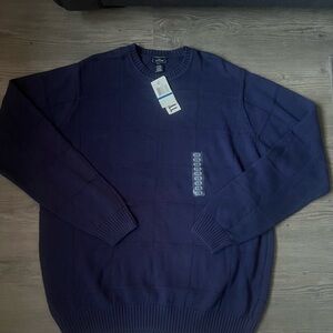NWT Dockers Men’s Textured Block Navy Pullover Sweater